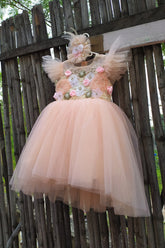 Peach fleur garden high low